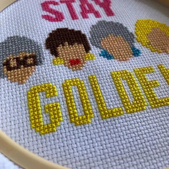 Golden Girls Hand Embroidery Cross Stitch Design Pattern Decor - Picture 9 of 9